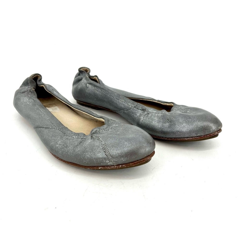 Sorel Skimmer silver metallic‎ leather ballet flat pumps (6)